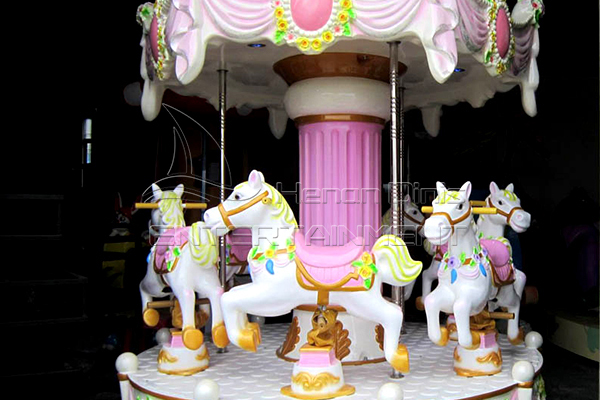 kids 6 seats pink carousel