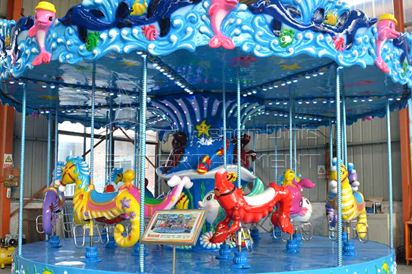 large sea carousel with seats in various shape