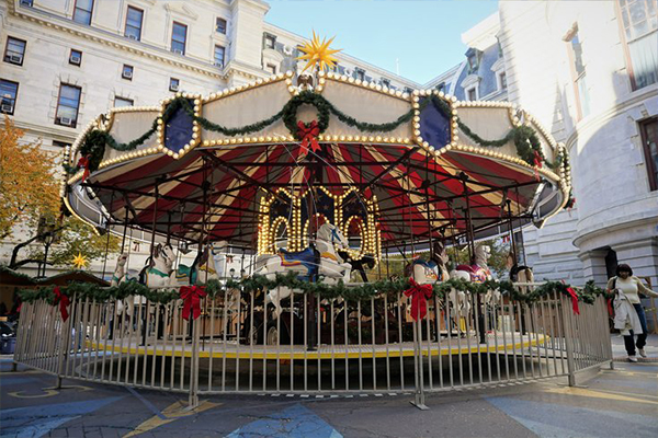 Christmas antique carousel